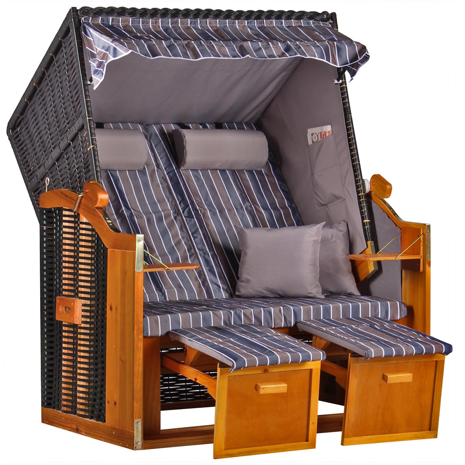 strandkorb_baltic_natur_schwarz_oliv_grau_gestreift_sc00776