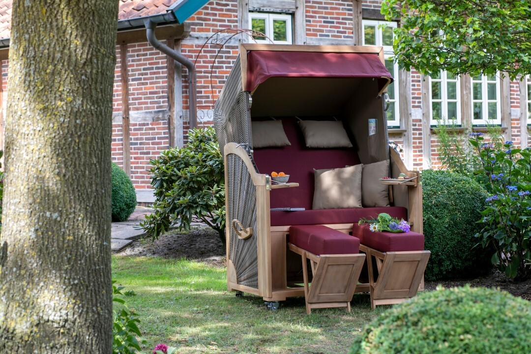 02406_Strandkorb_Meerblick_Akazie_PE_Grey_Dessin_Dunkelrot_