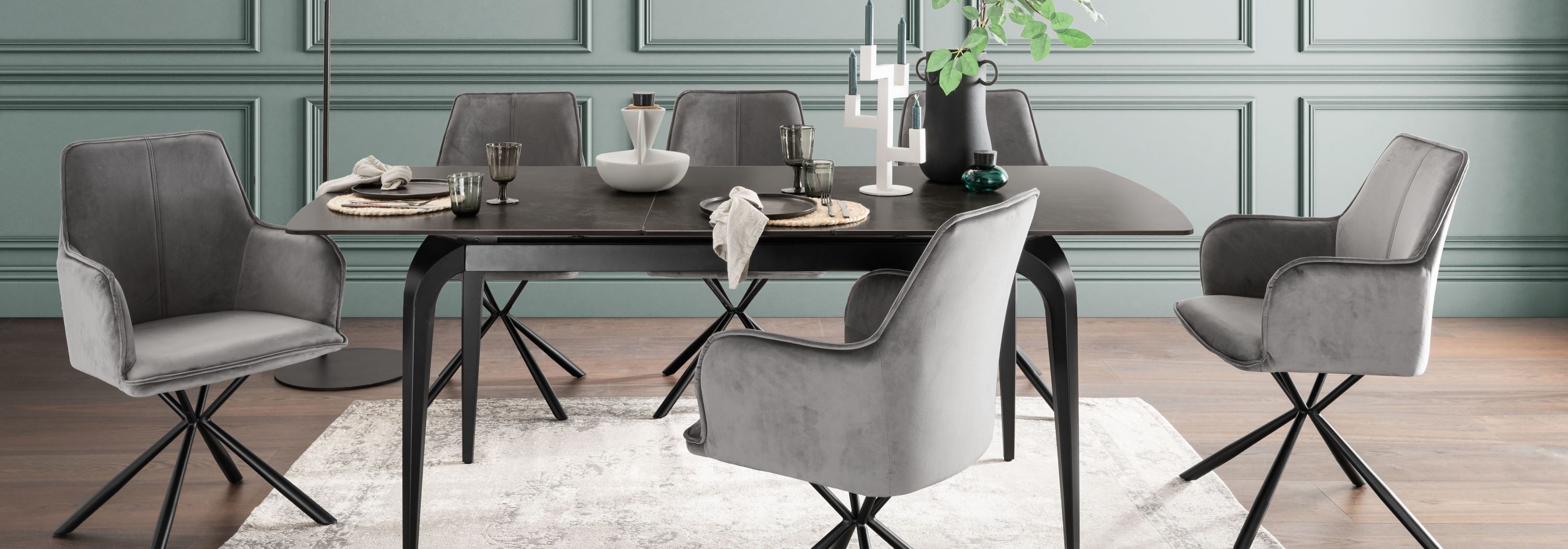 Indoormoebelset_BL62012_Diningsessel_Bergamo_grau_BL60403_Ausziehtisch_Piacenza_dark-grey